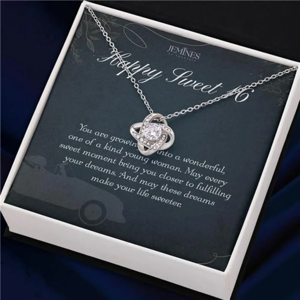 Sweet 16 birthday necklace jewelry gift for 16 year old girls daughter granddaug